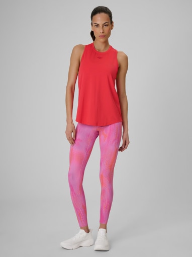 Damski top treningowy 4F 4FRSS26TFSLF1243 - koralowy