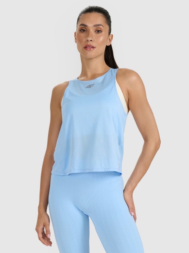  4F Damski top treningowy 4F 4FWAW25TFSLF572  niebieski Niebieski