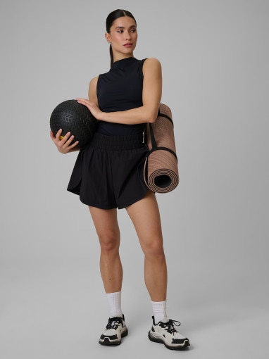 Damski top treningowy 4F 4FWSS26TFSLF0749 - czarny