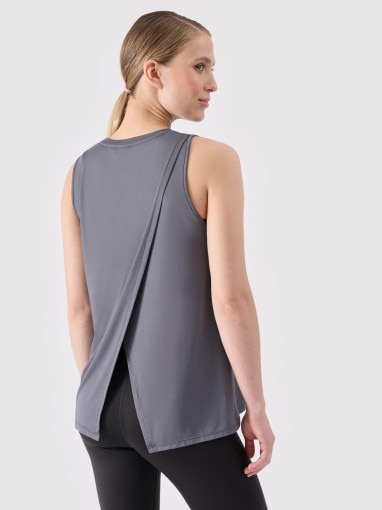  4F Damski top treningowy ciążowy 4F 4FWSS24TFTSF863  szary Szary