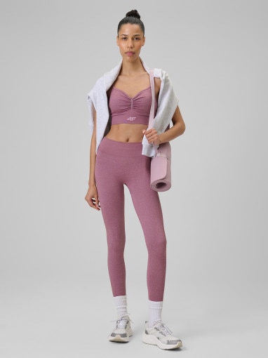 Obrazek dla: 4F Damskie legginsy do jogi 4F 4FRSS26TFTIF496  różowe Różowy