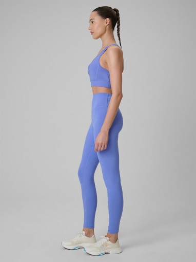Damskie legginsy do jogi 4F 4FRSS26TFTIF530 - niebieskie