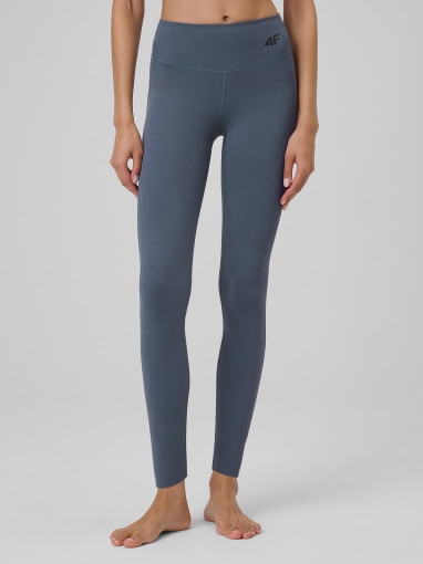 Damskie legginsy do jogi 4F 4FWSS26TFTIF404 - denim