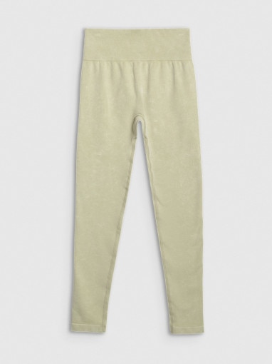  4F Damskie legginsy do jogi i pilatesu 4F 4FWAW25TFTIF407  zielone Zielony