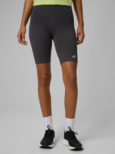 Damskie legginsy kolarki do biegania 4F 4FWSS26TFSTF069 - szare