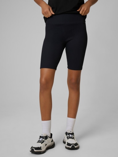 Damskie legginsy kolarki dzianinowe 4F 4FWSS26TSTIF017 - czarne