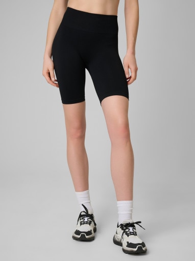 Damskie legginsy kolarki treningowe 4F 4FWSS26TFSTF109 - czarne