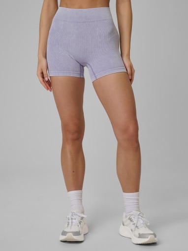 Damskie legginsy krótkie treningowe 4F 4FWSS26TFSTF072 - fioletowe