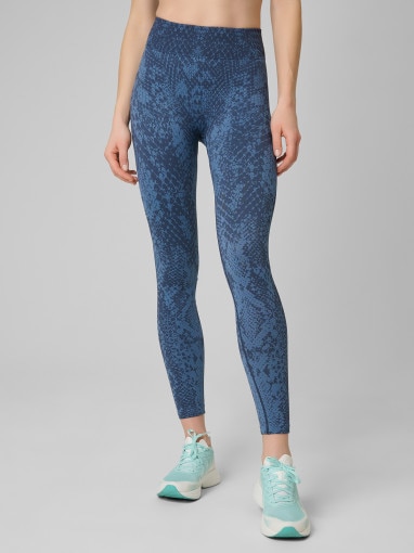 Damskie legginsy treningowe 4F 4FRSS26TFTIF507 - turkusowe