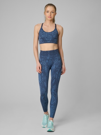 Obrazek dla: 4F Damskie legginsy treningowe 4F 4FRSS26TFTIF507  turkusowe Turkusowy