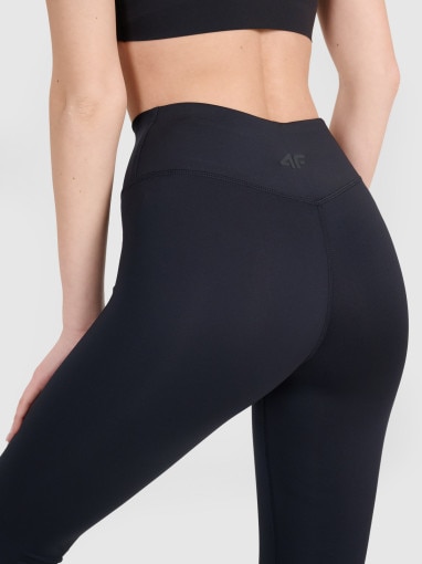 Damskie legginsy treningowe 4F 4FWMM00TFTIF412 - czarne