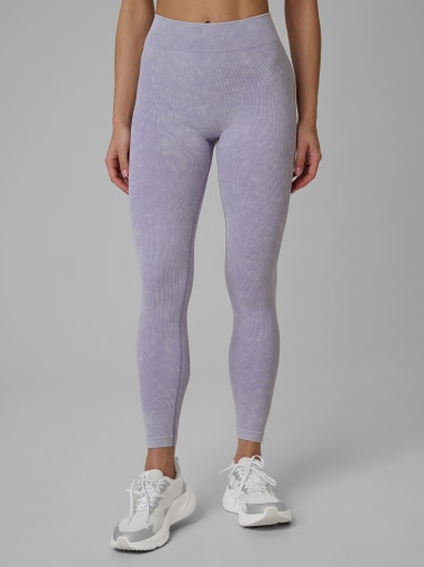 Damskie legginsy treningowe 4F 4FWSS26TFTIF399 - fioletowe