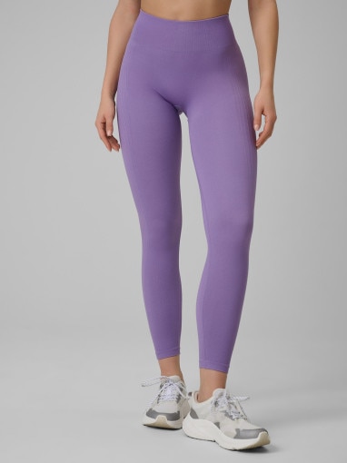 Damskie legginsy treningowe 4F 4FWSS26TFTIF420 - fioletowe