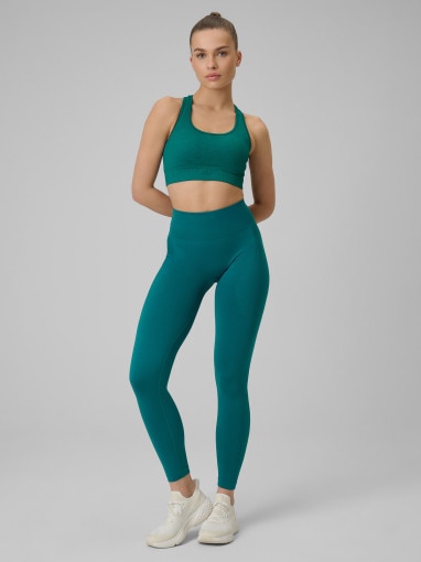  4F Damskie legginsy treningowe 4F 4FWSS26TFTIF457  turkusowe Turkusowy