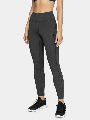Damskie legginsy treningowe 4F NOSD4-SPDF311A - szare