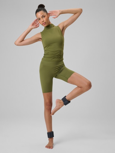  4F Damskie legginsy treningowe do jogi 4F 4FWSS26TFSTF073  zielone Zielony