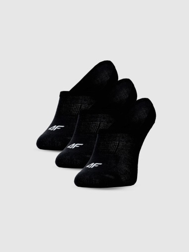  4F Damskie skarpetki stopki (3pak) 4F 4FWMM00USOCF473  czarne Czarny