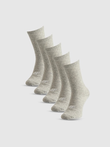 Obrazek dla: 4F Damskie skarpetki stopki (5pack) 4FRSS26USOCF0832  szare Szary