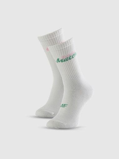 Obrazek dla: 4F Damskie skarpetki wysokie (2pack) 4F 4FRSS26USOCF657  białe Multikolor