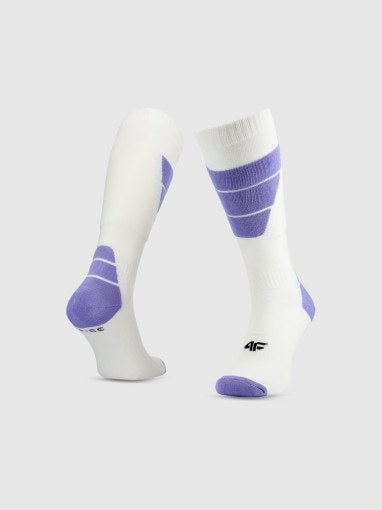 Damskie skarpety narciarskie 4F 4FWAW24UFSOF258 - białe
