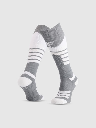 4F Damskie skarpety narciarskie 4F 4FWAW25UFSOF232 szare Szary