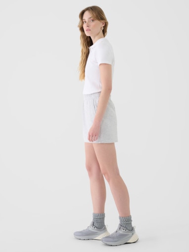 Damskie spodenki dresowe 4F 4FWMM00TSHOF542 - szare