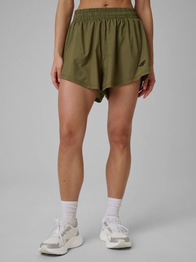 Damskie spodenki treningowe 4F 4FWSS26TFSHF1295 - khaki