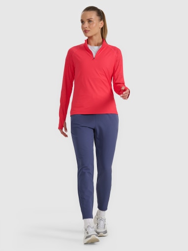  4F Damskie spodnie do biegania w terenie 4F 4FWAW25TFTRF0931  niebieskie Niebieski