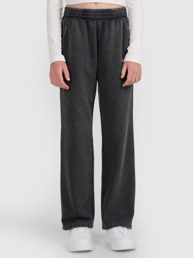 Dziewczęce spodnie dresowe 4F 4FJRAW25TTROF1472 - szare