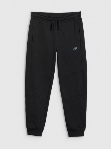  4F JUNIOR Chłopięce spodnie dresowe joggery 4F 4FJRAW25TTROM1578  czarne Czarny