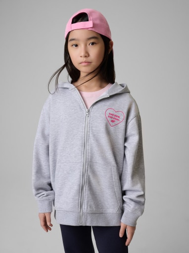 4F JUNIOR Dziewczęca bluza rozpinana z kapturem 4F 4FJRSS26TSWSF2820 szara Szary