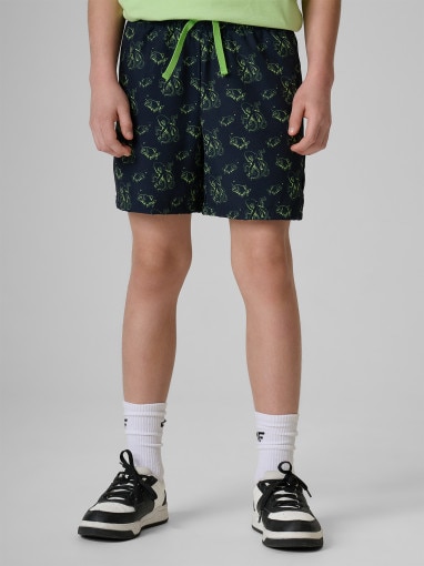 Chłopięce spodenki plażowe 4F 4FJRSS26UBDSM214 - czarne