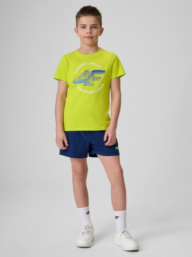  4F JUNIOR Chłopięce spodenki plażowe 4F 4FJRSS26UBDSM217  granatowe Granatowe