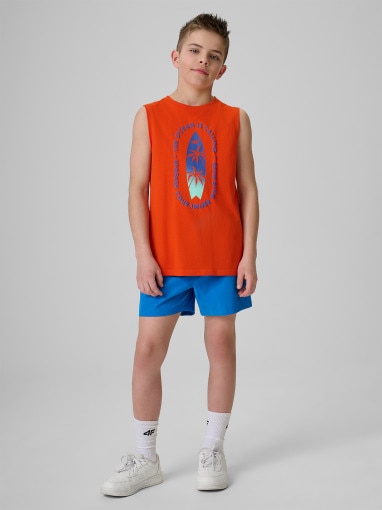  4F JUNIOR Chłopięce spodenki plażowe 4F 4FJRSS26UBDSM217  niebieskie Niebieski