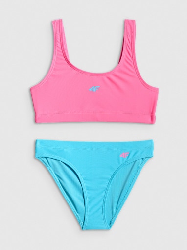  4F JUNIOR Dziewczęcy kostium kąpielowy dwuczęściowy 4F 4FJRSS26UBKSF062  multikolor Multikolor