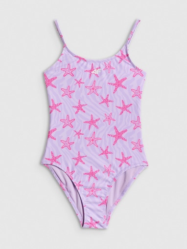  4F JUNIOR Dziewczęcy kostium kąpielowy jednoczęściowy 4F 4FJRSS26USWSF129  fioletowy Fioletowy