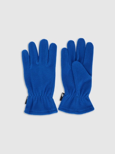  4F JUNIOR Dziecięce rękawiczki polarowe 4F 4FJWAW25AGLOU156  niebieskie Niebieski