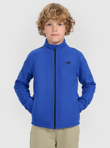  4F JUNIOR Chłopięcy polar ze stójką 4F 4FJWAW25TFLEM413  niebieski Niebieski
