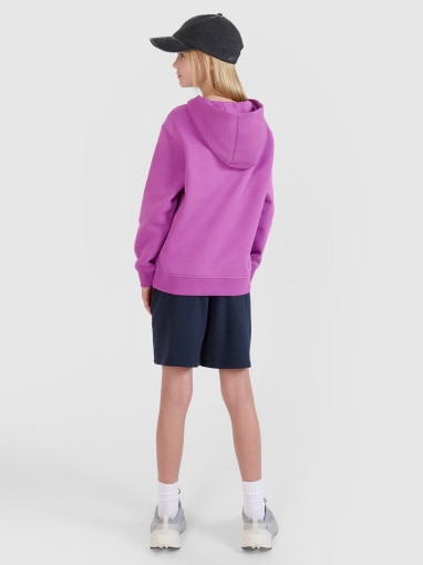 Dziewczęce spodenki dresowe 4F 4FJWMM00TSHOF630 - granatowe