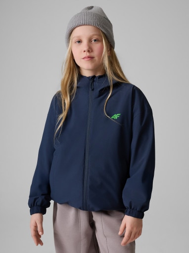  4F JUNIOR Dziecięca kurtka przejściowa 4F 4FJWSS26TTJAU1096  granatowa Granatowy