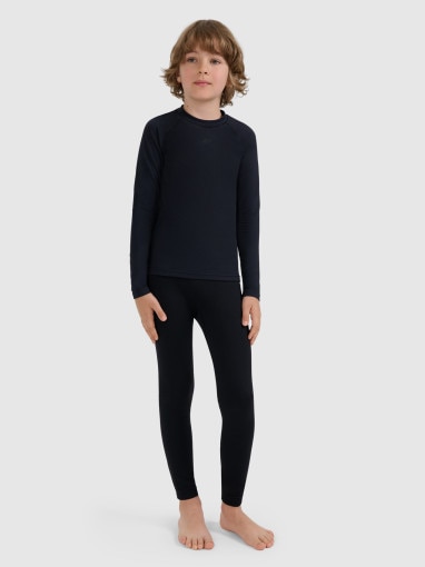 Chłopięca bielizna termiczna (góra) 4F 4FJRAW25UBRUM122 - czarna