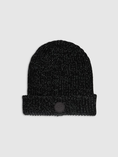 Chłopięca czapka odblaskowa 4F 4FJRAW25ACAPM0753 - czarna