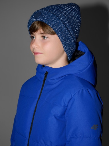  4F JUNIOR Chłopięca czapka odblaskowa 4F 4FJRAW25ACAPM0753  niebieski Niebieski