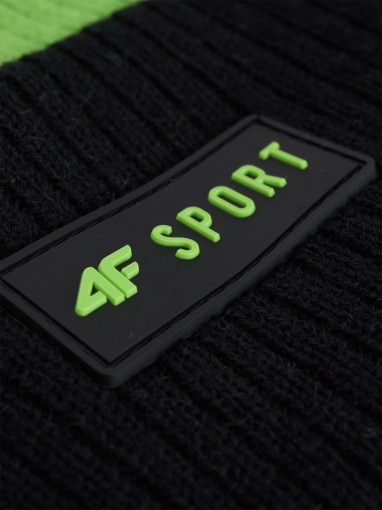 Chłopięca czapka zimowa 4F 4FJRAW25ACAPM0812 - zielona