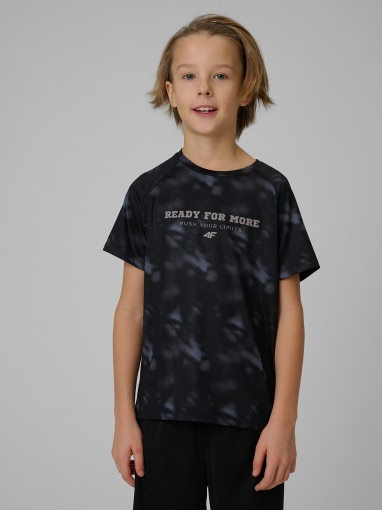 Chłopięca koszulka treningowa 4F 4FJRSS26TFTSM2389 - multikolor