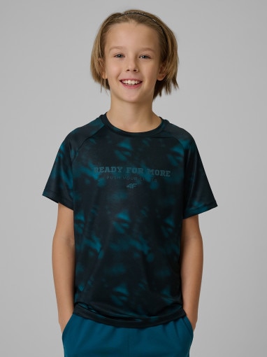  4F JUNIOR Chłopięca koszulka treningowa 4F 4FJRSS26TFTSM2389  multikolor Multikolor