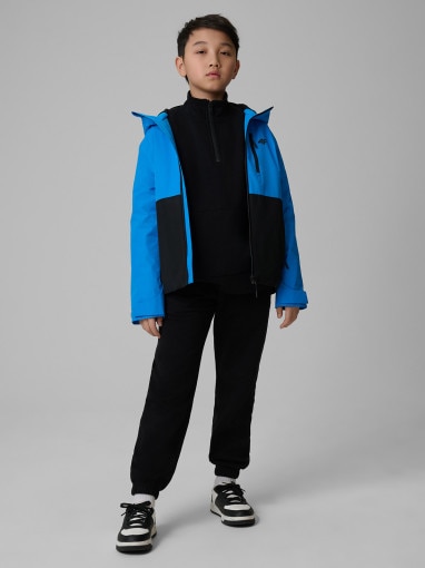 Chłopięca kurtka przejściowa 4F 4FJWSS26TTJAM0957 - niebieska