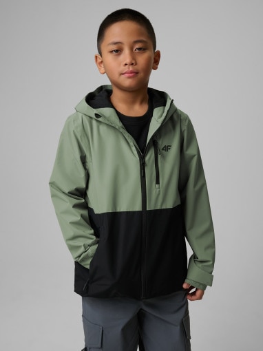  4F JUNIOR Chłopięca kurtka przejściowa 4F 4FJWSS26TTJAM0957  zielona Zielony