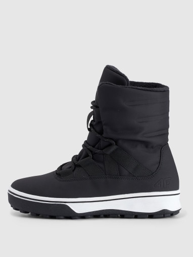  4F JUNIOR Chłopięce buty zimowe śniegowce 4F 4FJRAW25FSBSM035  czarne Czarny