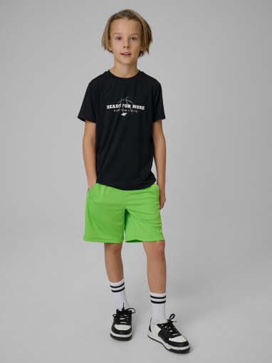  4F JUNIOR Chłopięce spodenki treningowe 4F 4FJRSS26TFSHM1693  zielone Zielony